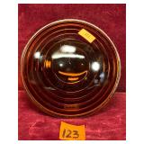 Vintage amber railroad lantern lense