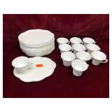 Vintage Milk Glass Snack Sets