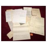 Various Vintage Business Paperwork
