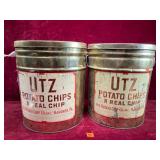 Vintage UTZ Potato Chip Tins