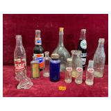 Vintage glass soda bottles & more