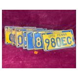 1951-53 Pennsylvania License Plates