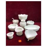 Lot of Antique Milk Glass