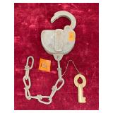 Vintage PA railroad switch lock w/ key