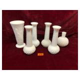 Vintage Milk Glass Bud Vases