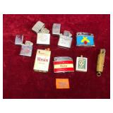 Various Vintage Lighters, Zippos and More