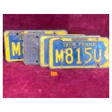 1956 & 1957 Pennsylvania License Plates