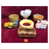 Various Vintage Porcelain Planters