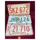 Various State License Plates