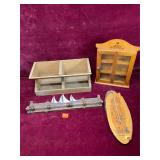 Vintage wooden household items