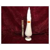 Vintage Fenton Milk Glass Swung Pedestal Vase