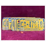 Various Pennsylvania License Plates