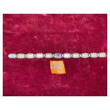 WWII Era Silver Forget Me Not Bracelet