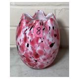 Antique Handblown Spatter Pattern Vase
