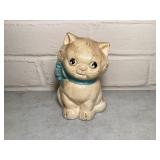 Vintage cast-iron kitten coin bank