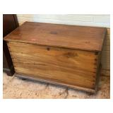 Vintage wooden blanket chest