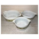 3pc Vintage PYREX Bakeware