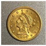 1906 Gold $2 1/2 Coin