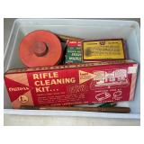 Old rifle cleaning kit & am o