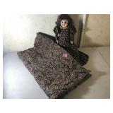 Vintage Doll , w/ Handmade Blanket