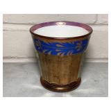 Antique blue/copper lustreware cup