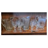 Vintage Glass Pitchers & Glasses