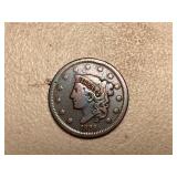 1838 liberty large cent coin