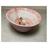 Antique spatterware peacock cup