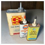 Vintage oil cans
