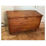 Vintage wooden blanket chest