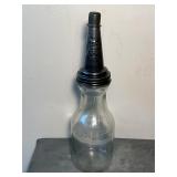 Antique 1 Qt. Glass Oil Can