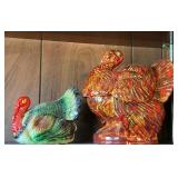 Pair of Vintage Ceramic Turkeys