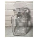 Antique Glass Canister w/ Lid, Richmond, VA