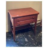 Wooden fold out sewing machine