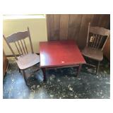 Childï¿½s Sized Wooden Table & 2 Chairs