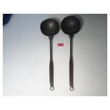 Hand Forged Style, Ladel and Strainer