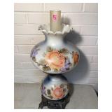 Vintage hand painted floral lamp