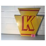Vintage Sign, Large Letter K