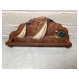 Vintage sailboat key holder