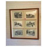 Framed covered bridge artwork