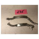 Vintage ID Bracelets, Nickle/Silver