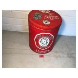 Red Charles Chip Can