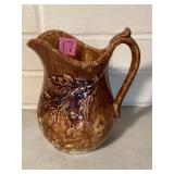 Antique Bennington Glazed Pitcher