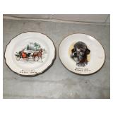 Pair of small antique advertising plates
