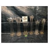 Vintage Glass Swung stretch Vases