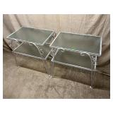 3 Glass Top Outdoor Tables