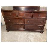 7 Drawer Wooden Dresser w/ mirror