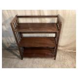 Three tier wooden shelf