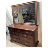 Mahogany dresser, nightstand & mirror