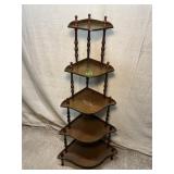 5 Tier Wooden Corner Shelf